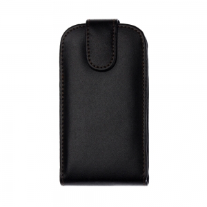  Leather Pouch for Samsung Galaxy SIII mini I8190 Black